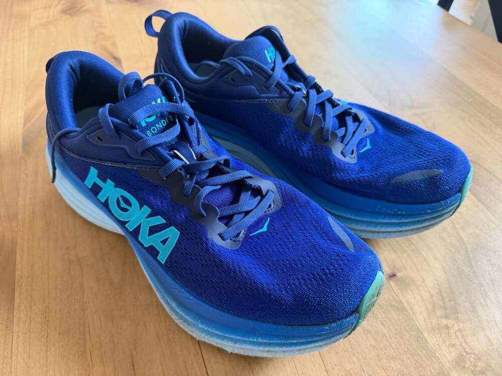 Hoka Bondi 8 Running Shoes Bellwether Blue Mens 12D